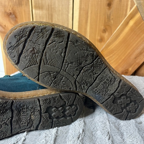 Born Temple II dark teal leather ankle boots women’s 11 - Picture 4 of 7